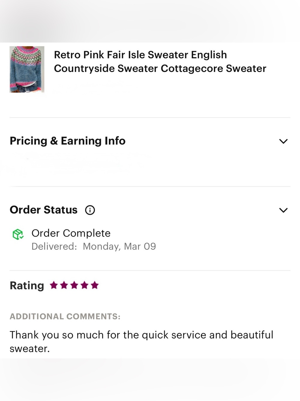 Retro Pink Fair Isle Sweater
English Countryside Sweater
Cottagecore Sweater - Picture 11 of 13